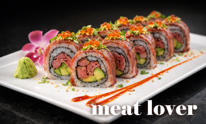 Fresh sushi rolls at Typhoon Asian Bistro Back Bay Boston